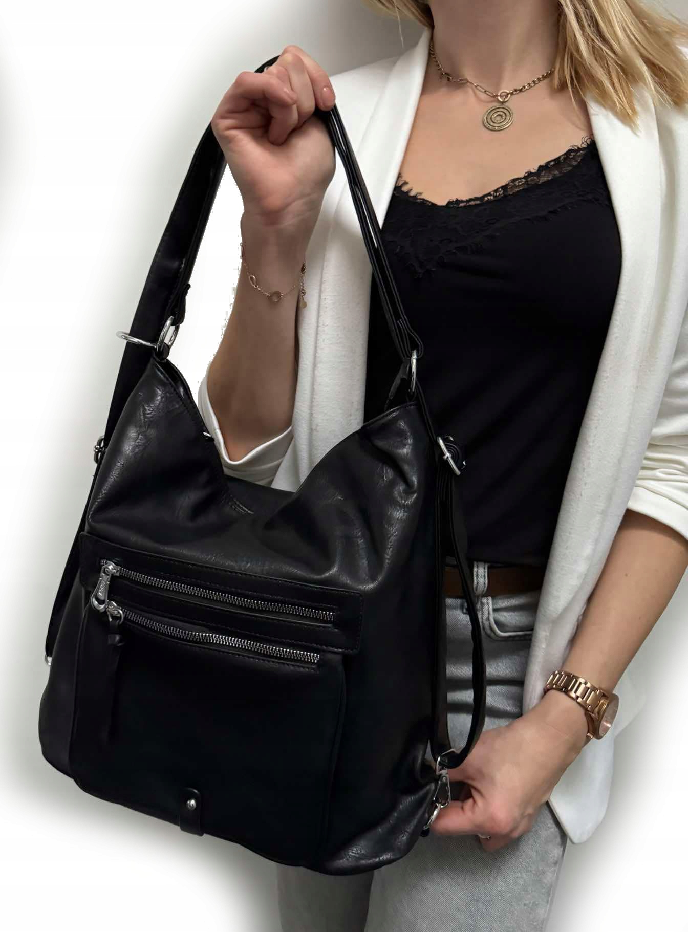 Torebka damska worek plecak A4 kieszenie kolory !!!