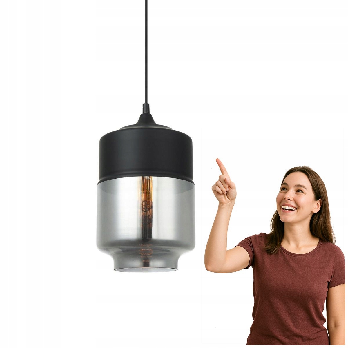 Závěsná lampa Molina MDM-2377/1 Bk+sg Italux
