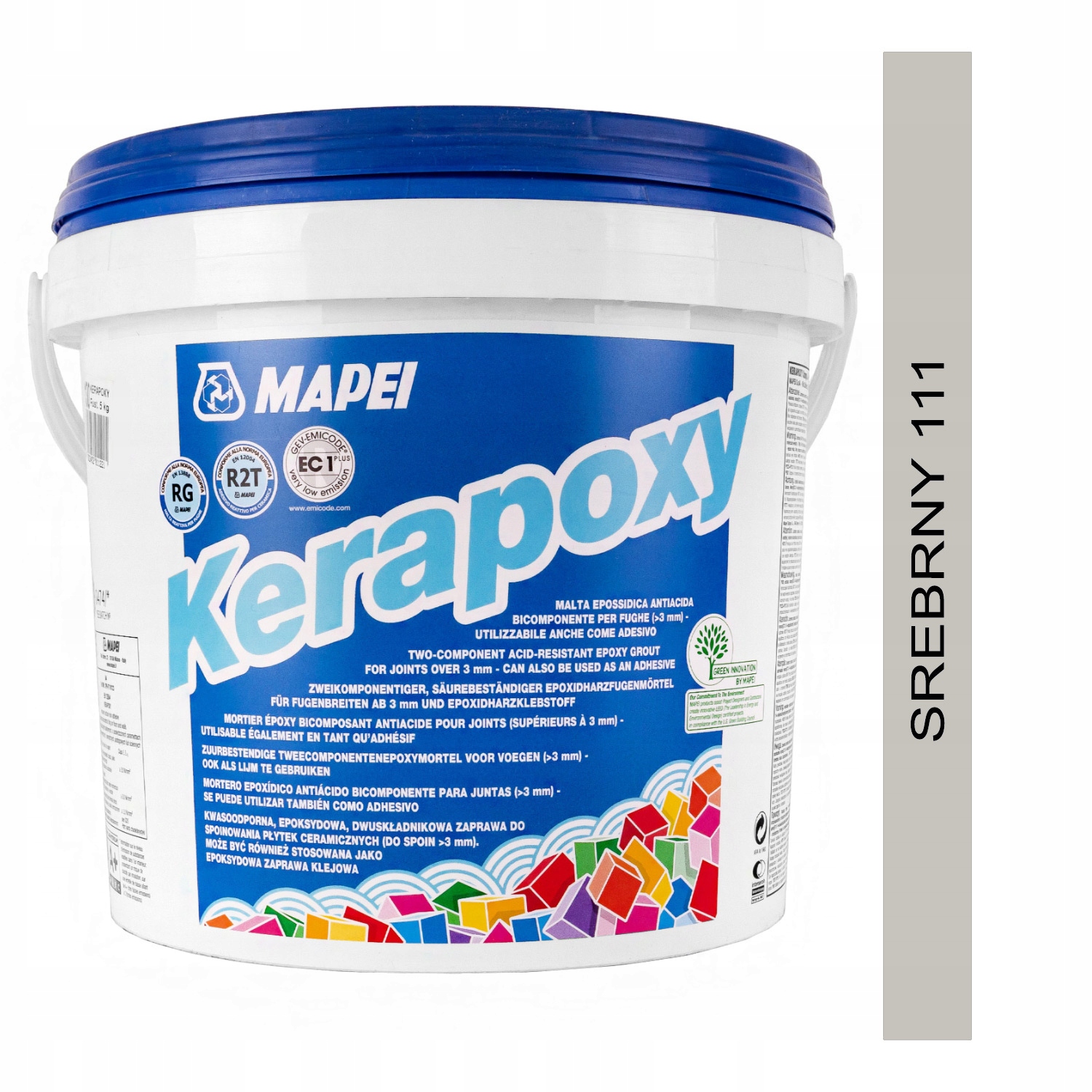 Epoxidová škárovacia hmota Mapei Kerapoxy 5kg farba 111 strieborná
