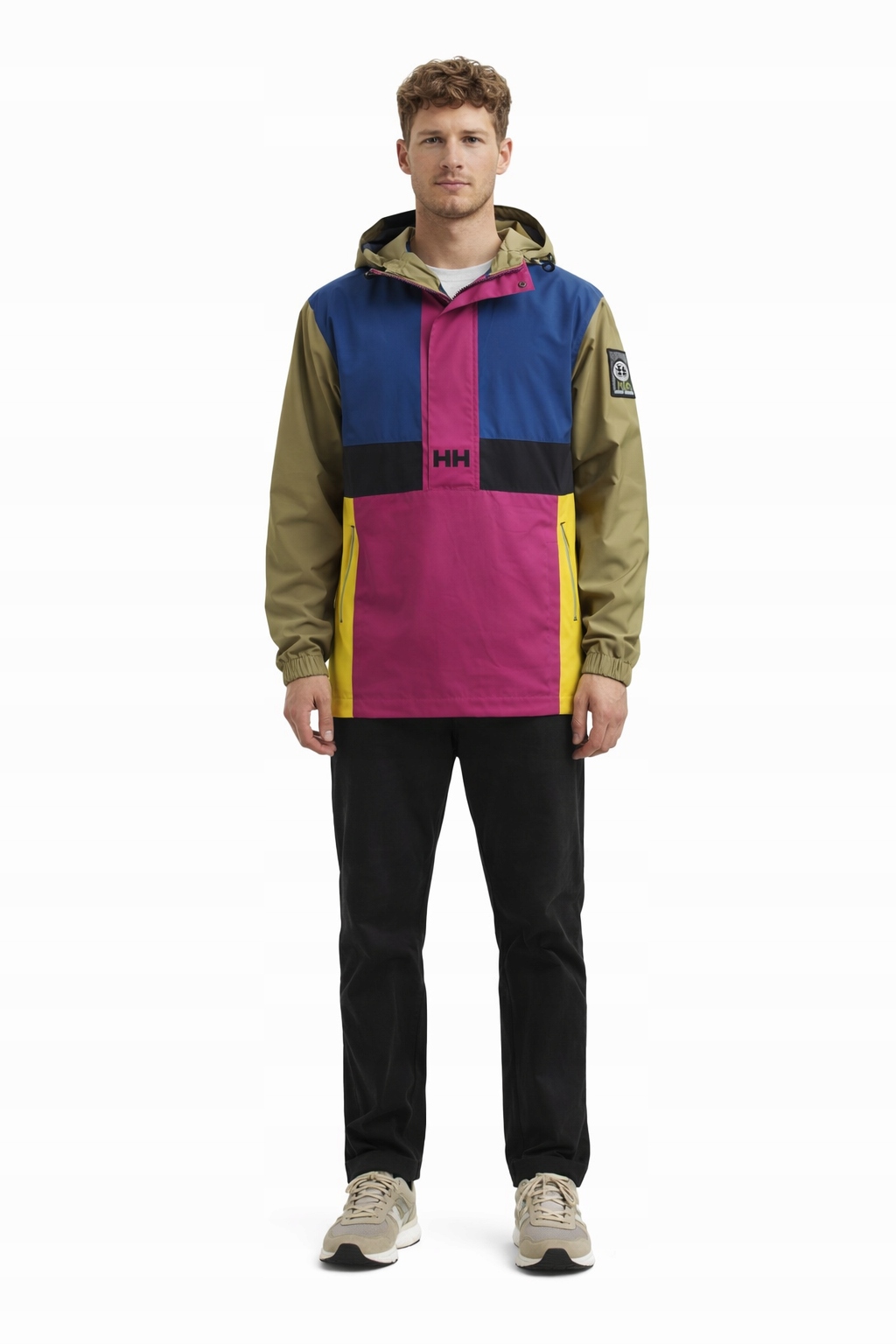 Helly Hansen Barevná Parka S Kapucí Béžová Námořnická Modrá Hořčice S I4B