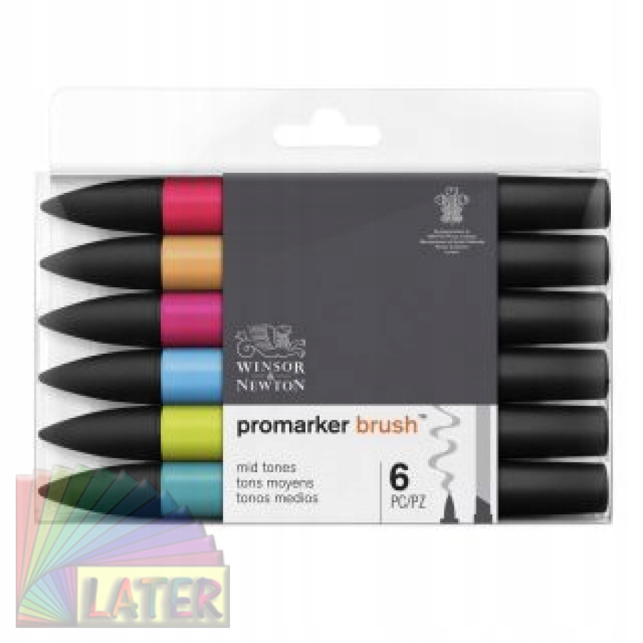 Promarker brush mid tones 6 ks