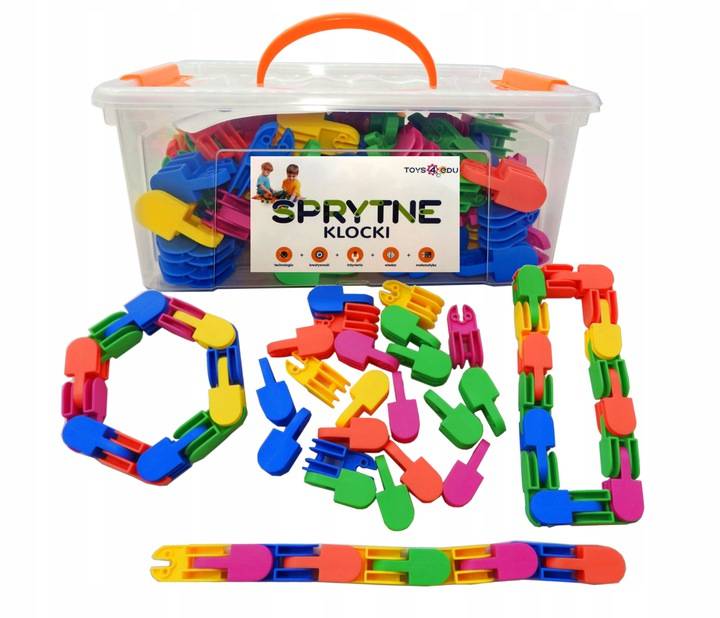

Sprytne Klocki Spinacze Konstrukcyjne 120 Elem.