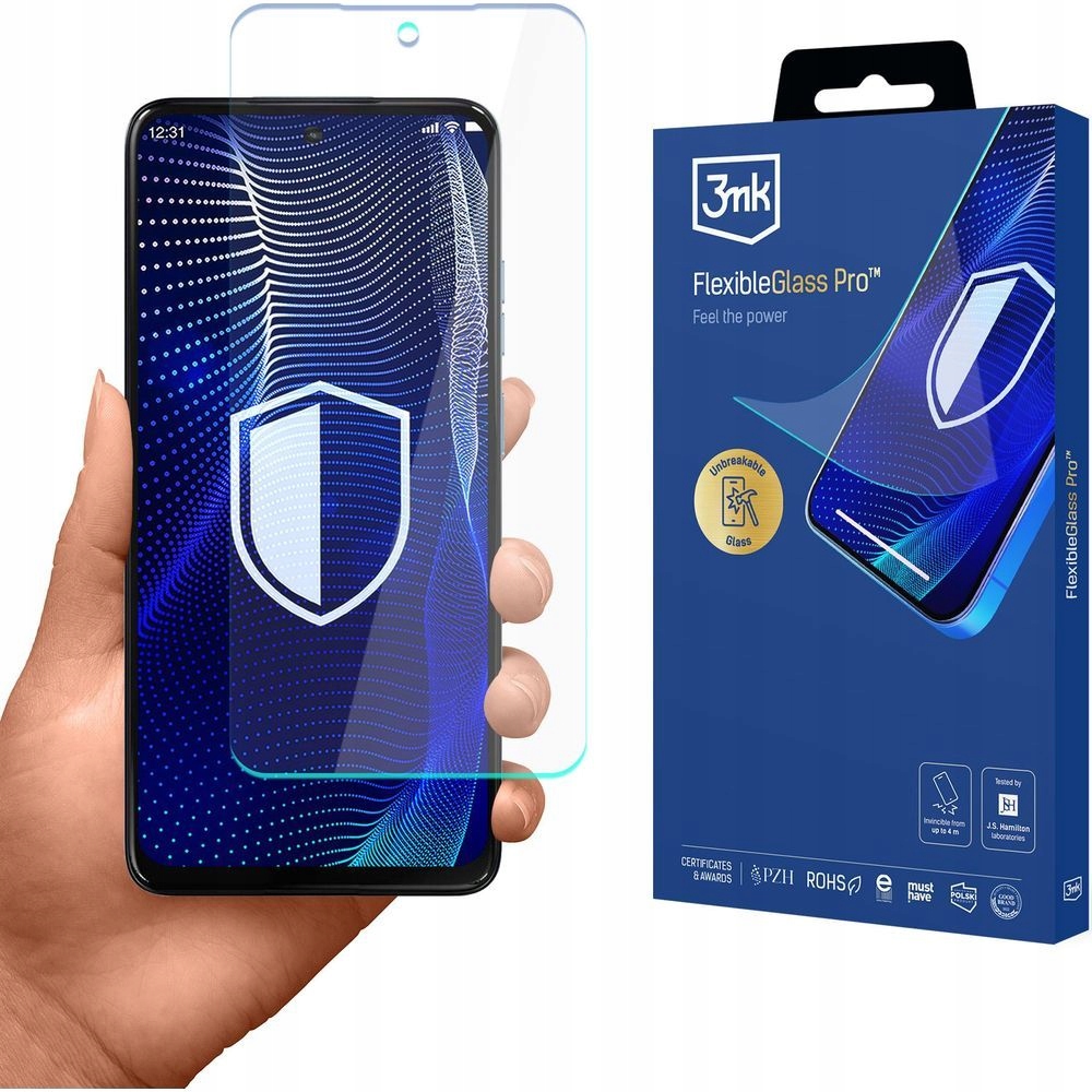 Szkło hybrydowe 3mk do Motorola Moto G17 G17 Power, mocna szybka na ekran