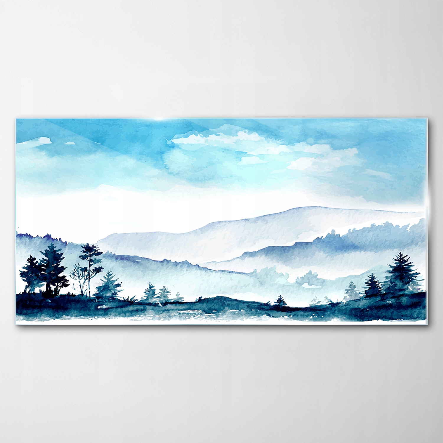 

Obraz na Szkle Dekor Akwarele Góry Natura 140x70