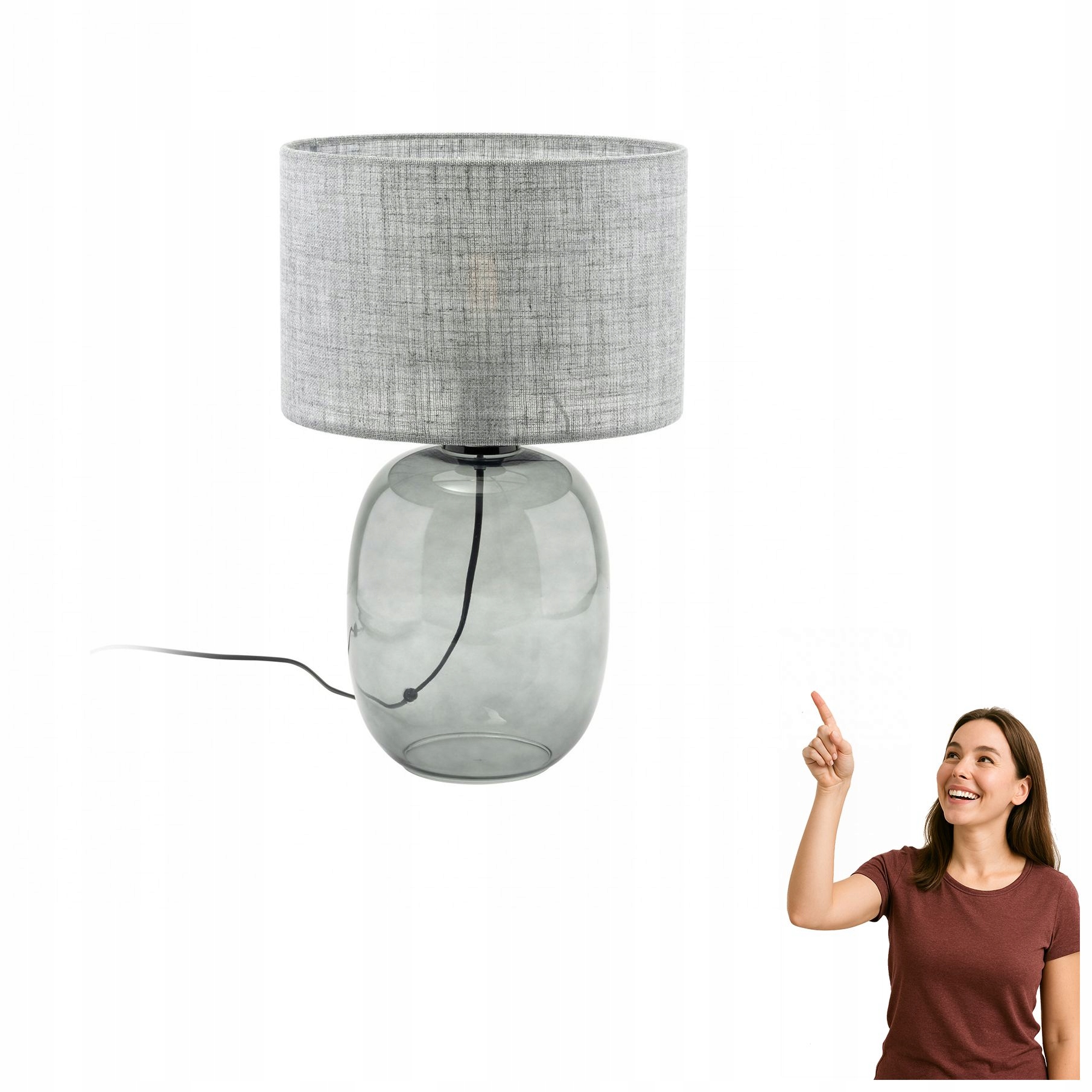 Nočná stolová lampa Melody Graphite 5987 Tk Lighting
