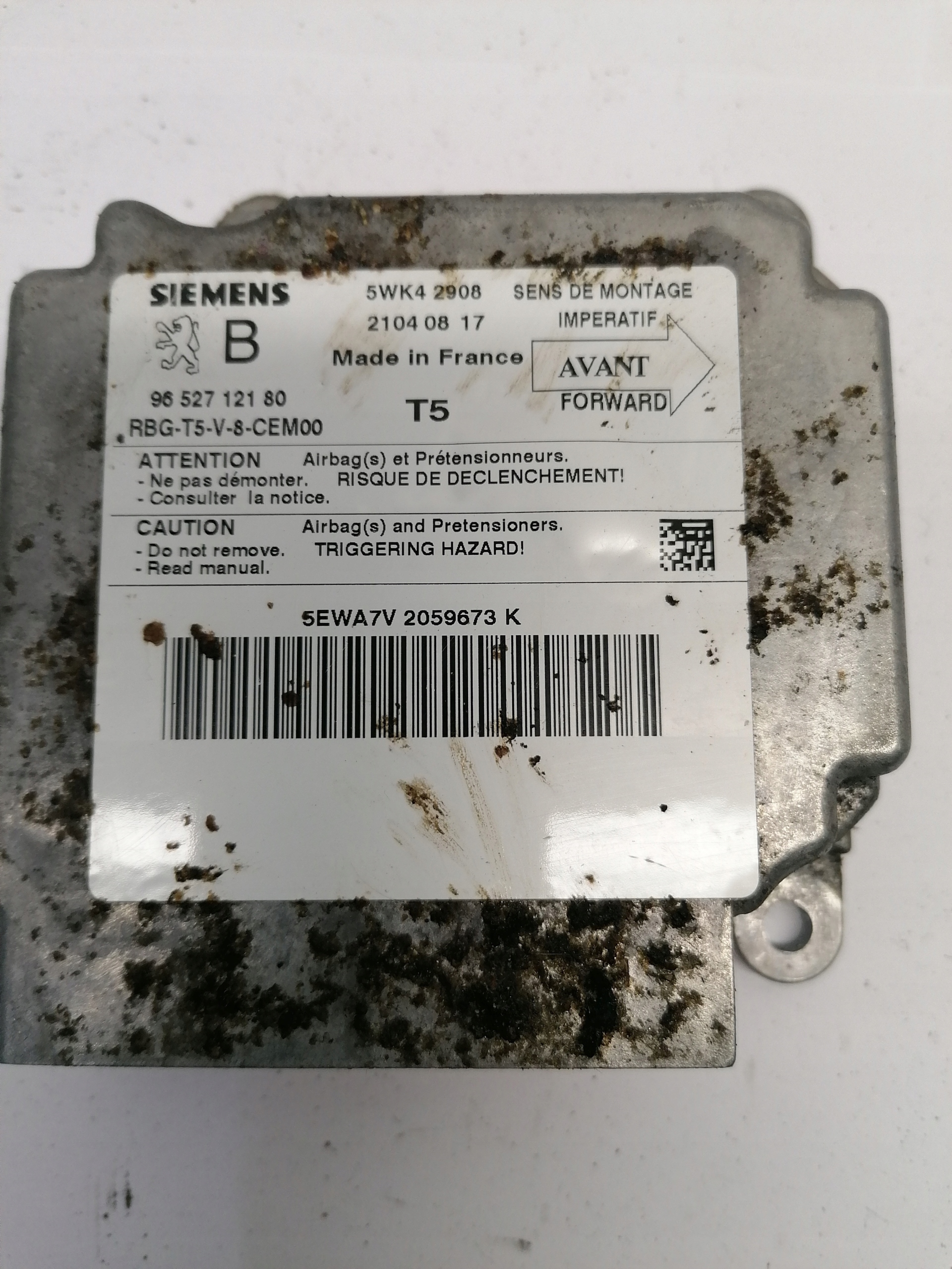 Sensor airbag 9645840780 Peugeot 307 1.6HDI