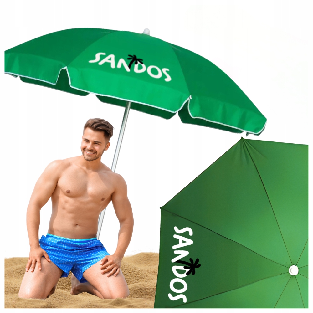 DUŻY PARASOL PLAŻOWY KEMPINGOWY OGRODOWY ŁAMANY TARAS BALKON REGULOWANY 160