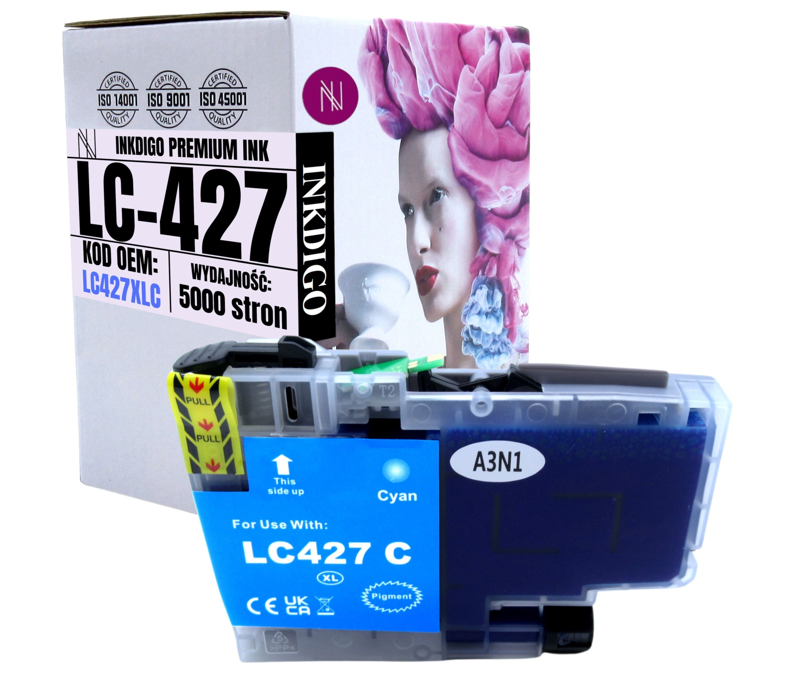 Náhradní Inkoust LC-427XLC Pro Tiskárny Brother MFC-J5955DW J6955D J6959DW