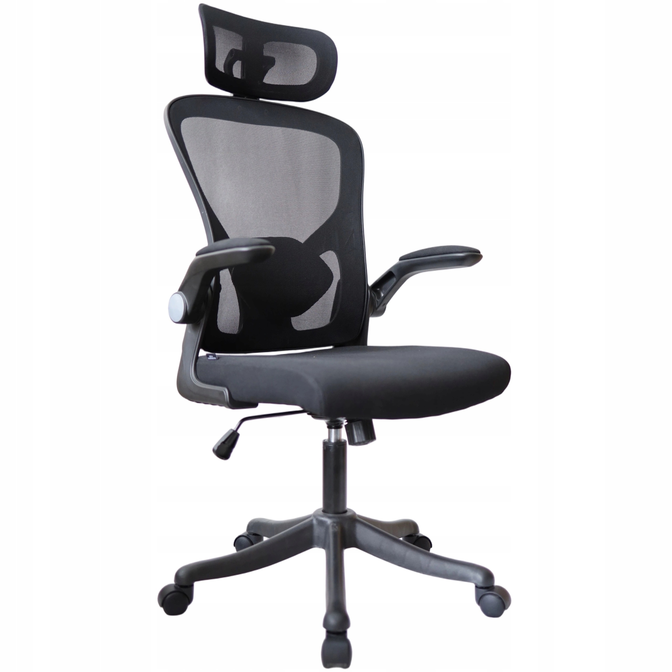 Ergonomické síťované křeslo černé barvy s Regulací 120 kg Spacetronik, stolní