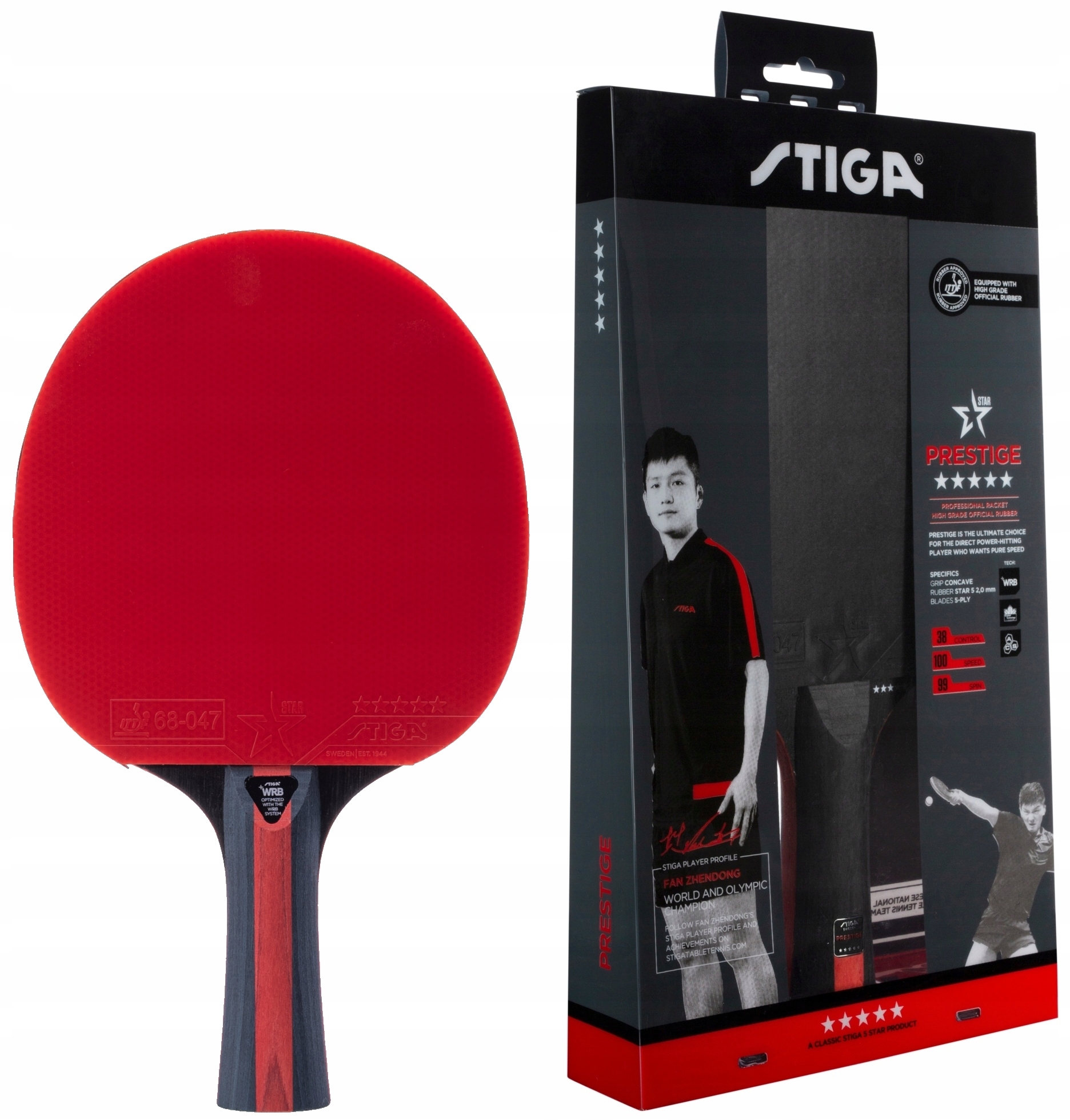 Stiga Prestige 5-STAR profesjonalna Rakietka do tenisa stołowego Ittf