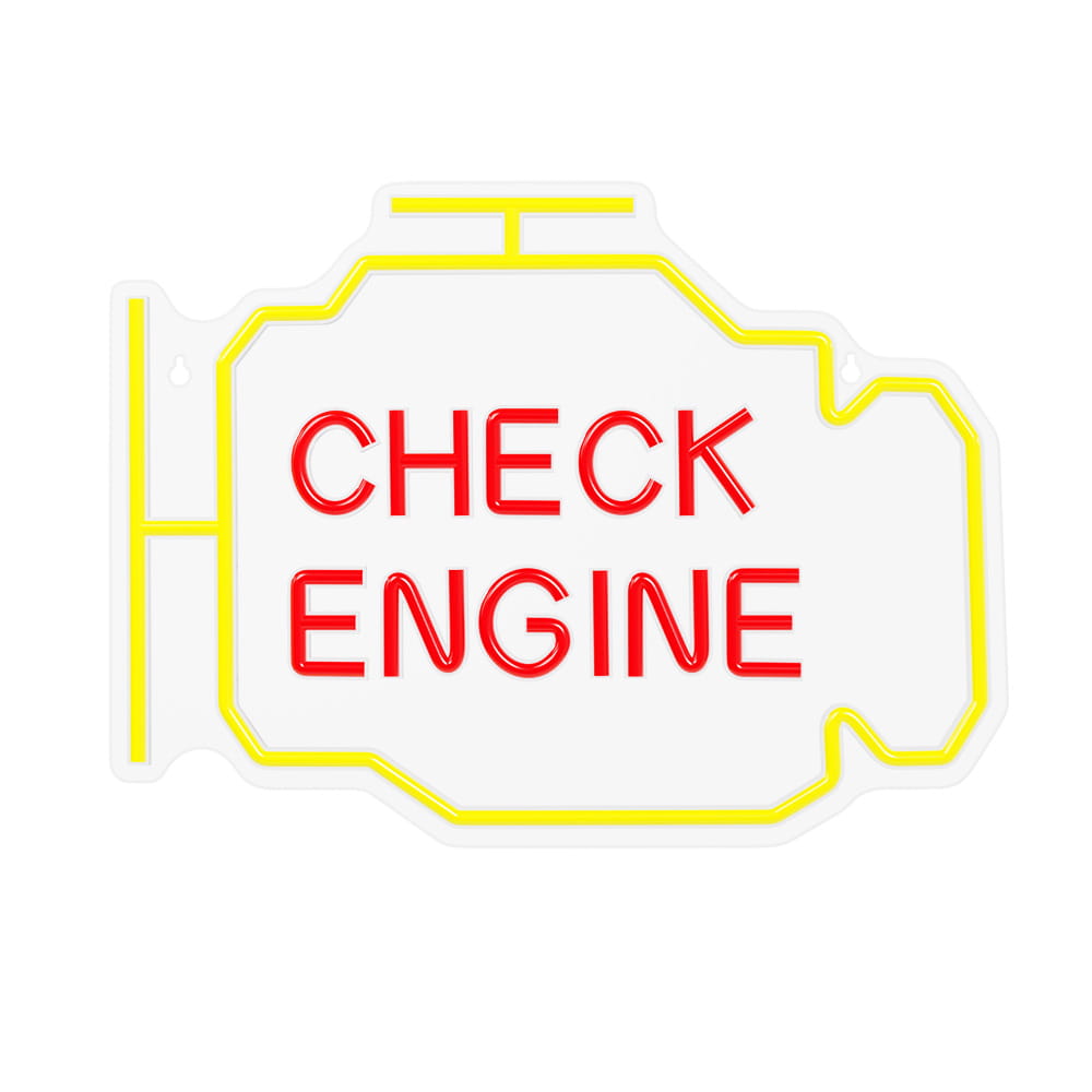Neon Plexi Led Check Engine żółto czerwony NNE21 Neolia