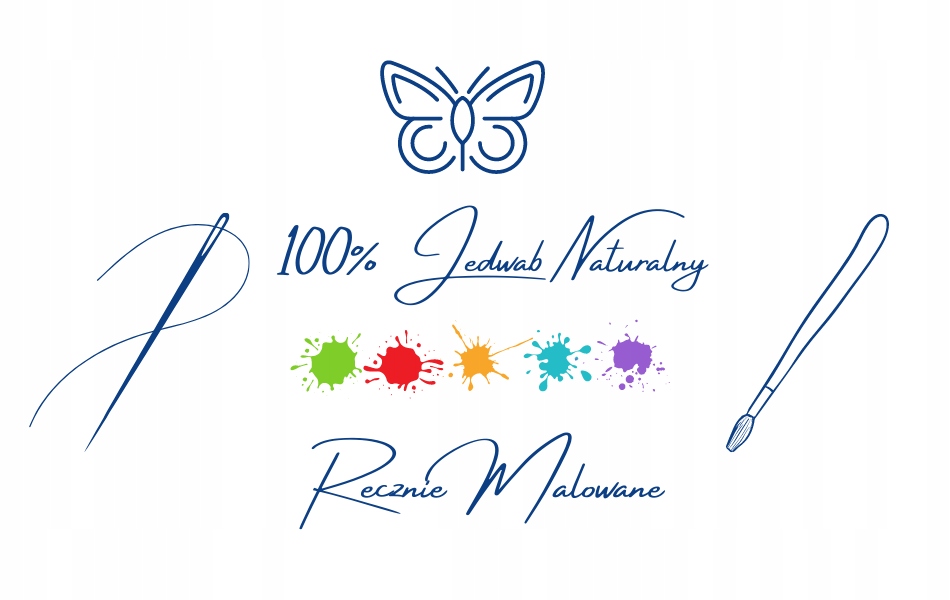 AC9-919 Apaszka Jedwabna Cieniowana, 90x90cm Kolor inny kolor