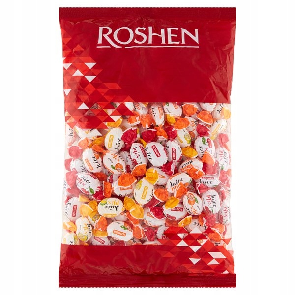 3x Roshen Juice Mix Karamelky s ovocnou náplní 1 kg