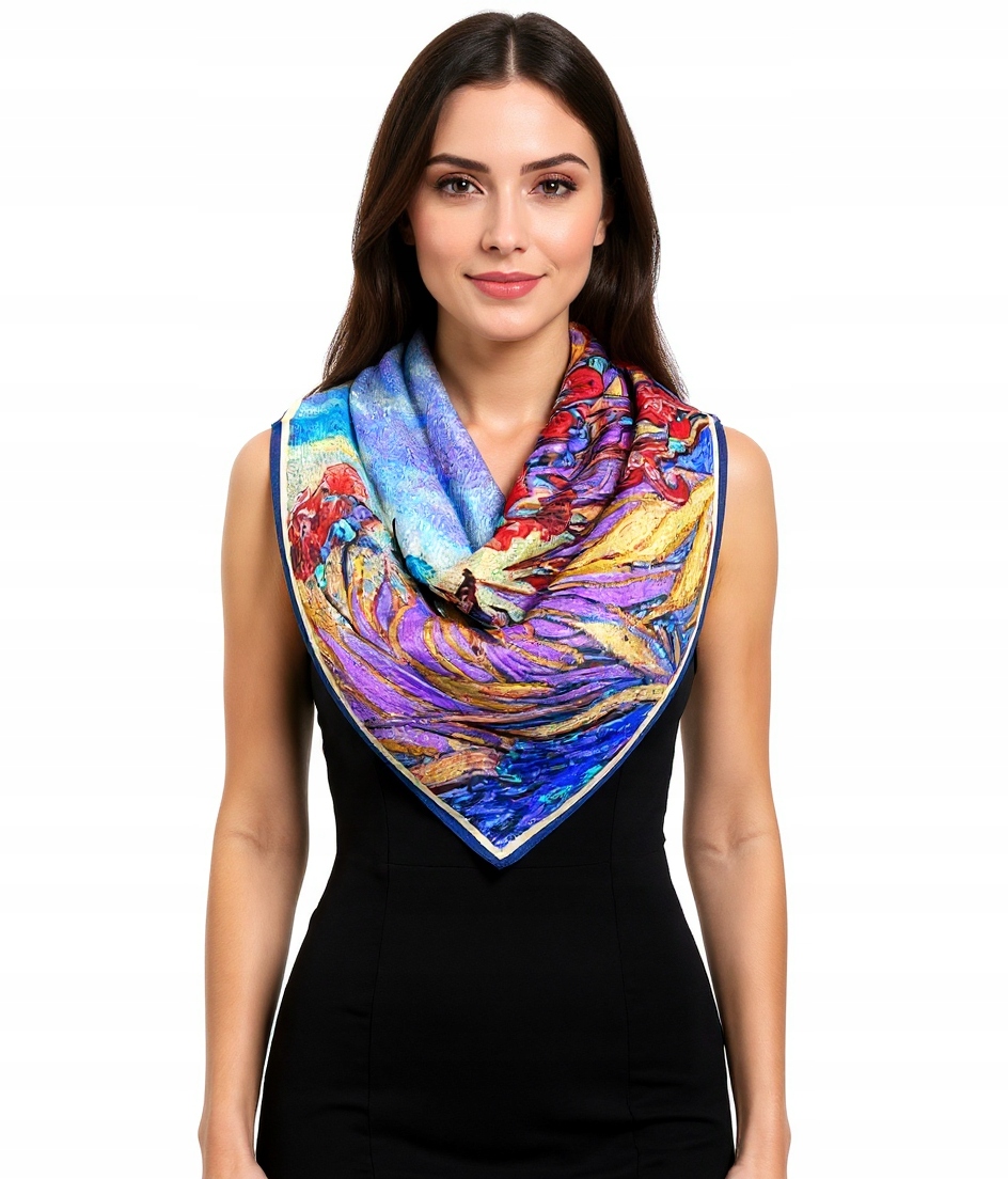 Hedvábný Šátek 100% Hedvábí Přírodní Morušový Značka Kvalita+