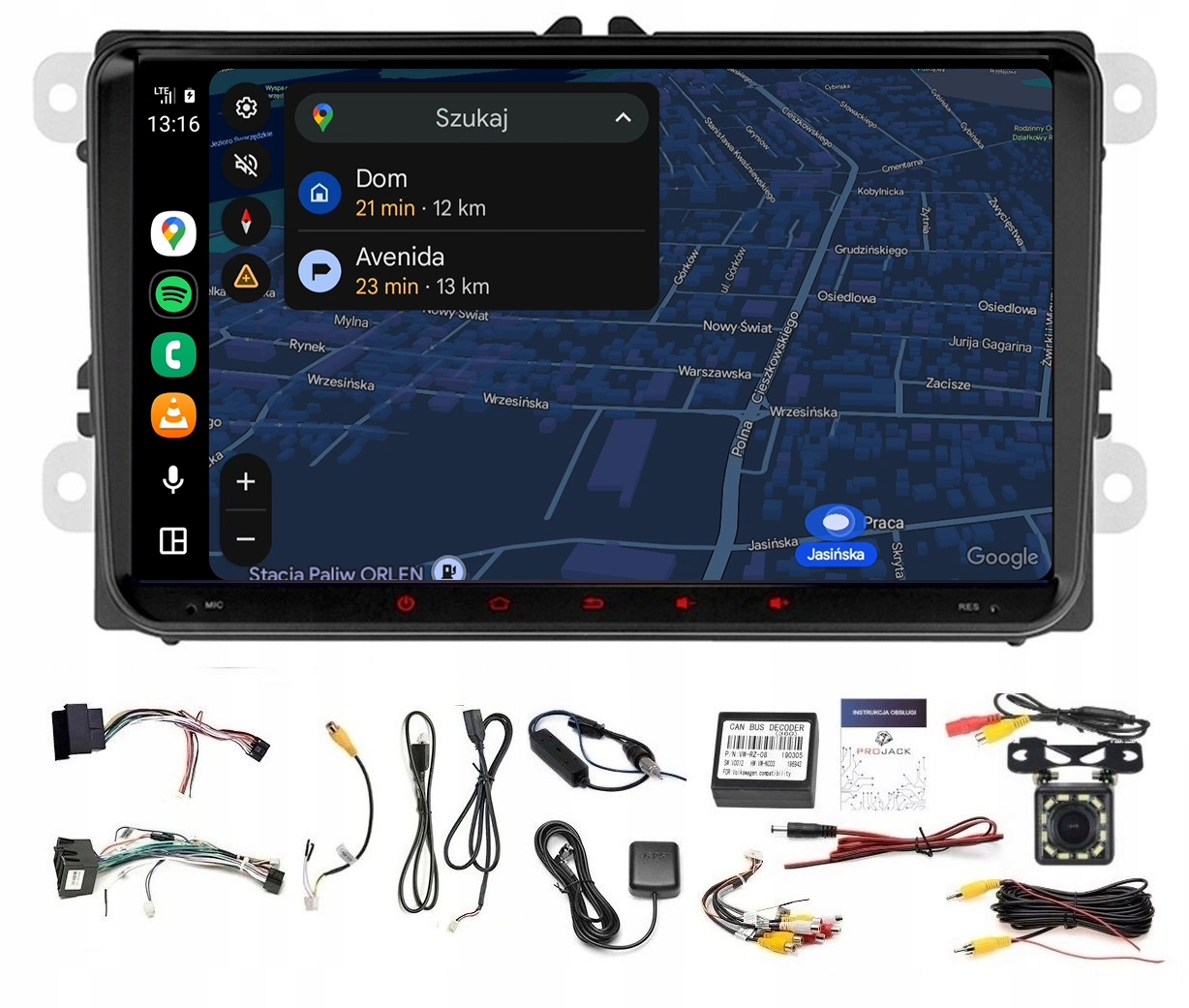 Rádio Navigácia Gps Android Vw Eos 2006-2015 Wifi Usb Carplay 2GB 64GB