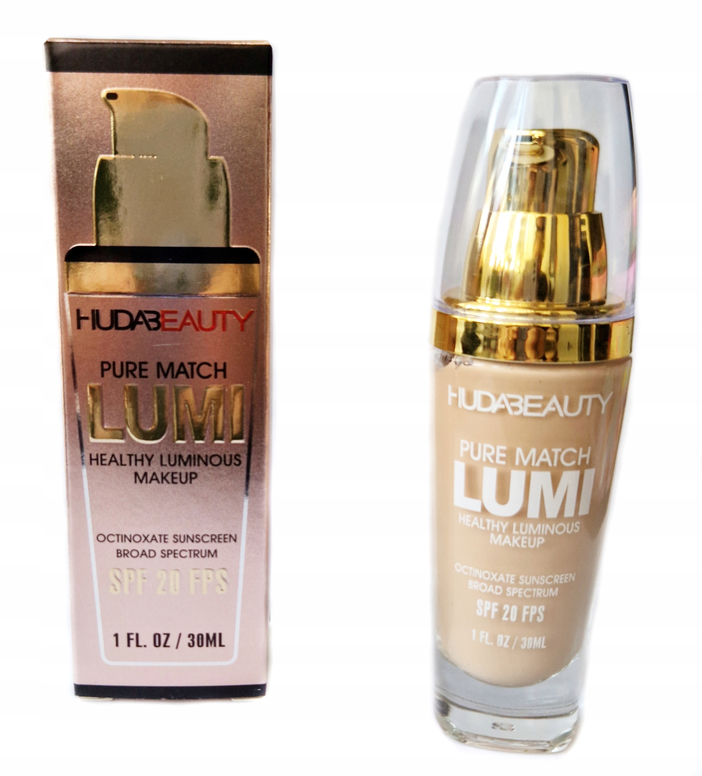 Rozjasňujúci make-up LUMI HUDABEAUTY PURE MATCH