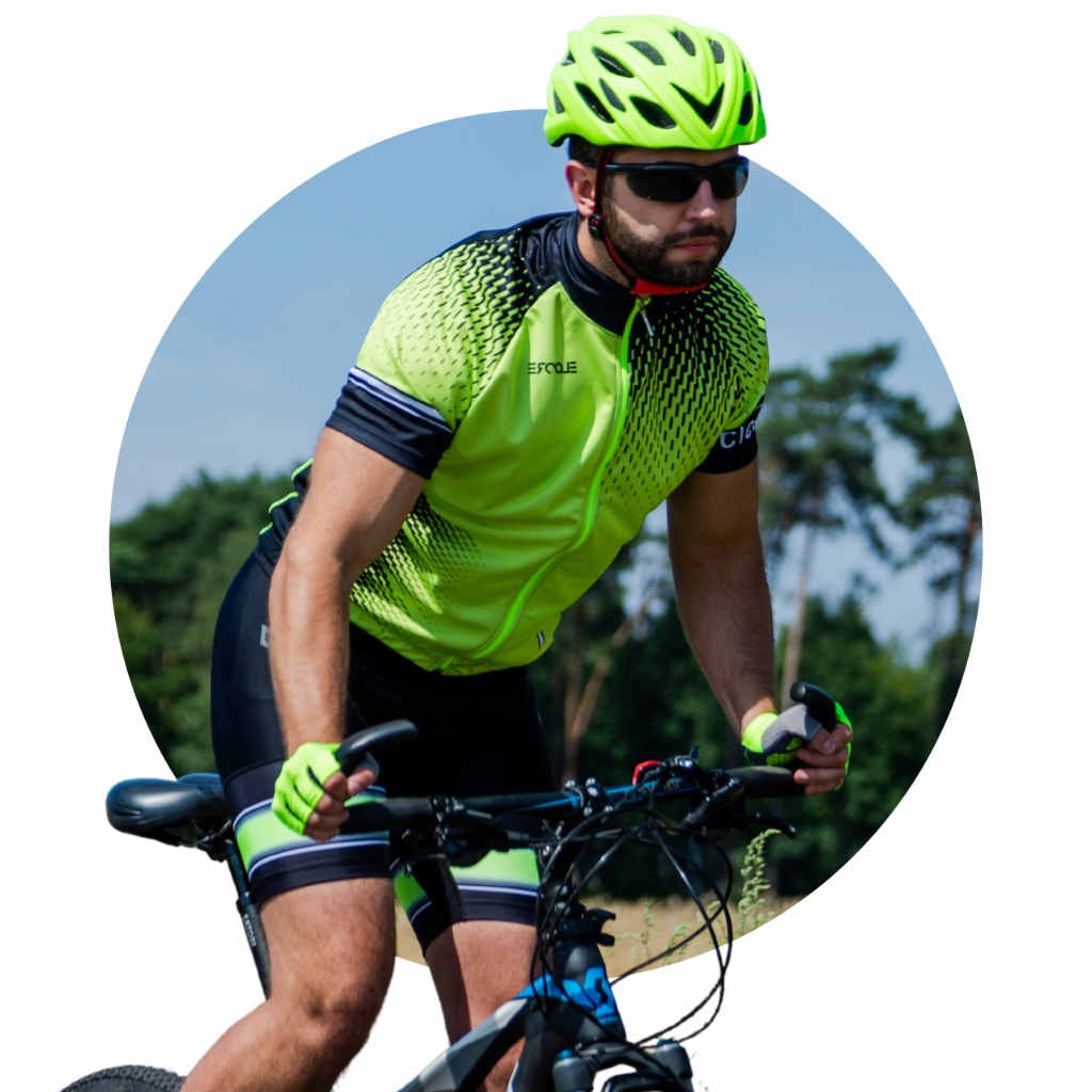 Przewiewna KOSZULKA ROWEROWA bluzka na rower męska damska neonowa ODBLASK M Stan opakowania oryginalne