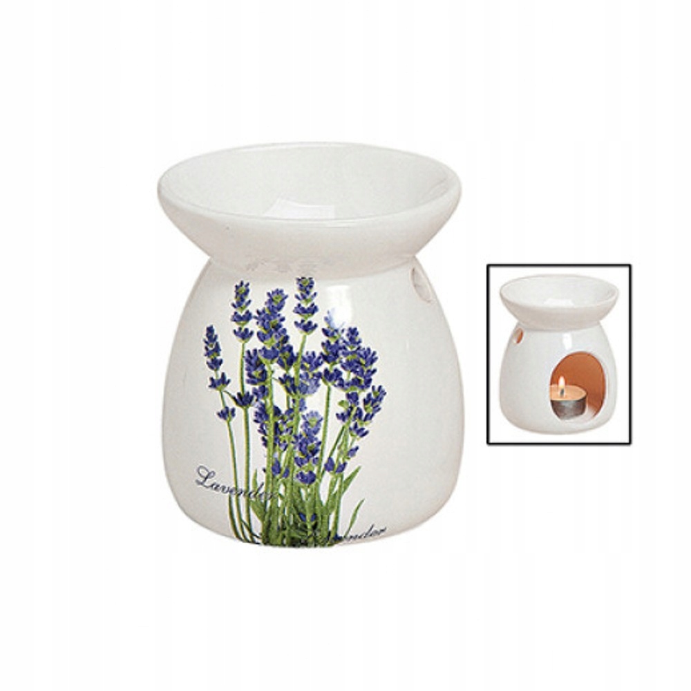 

Podgrzewacz ceramiczny zapachowy Lawenda/biały