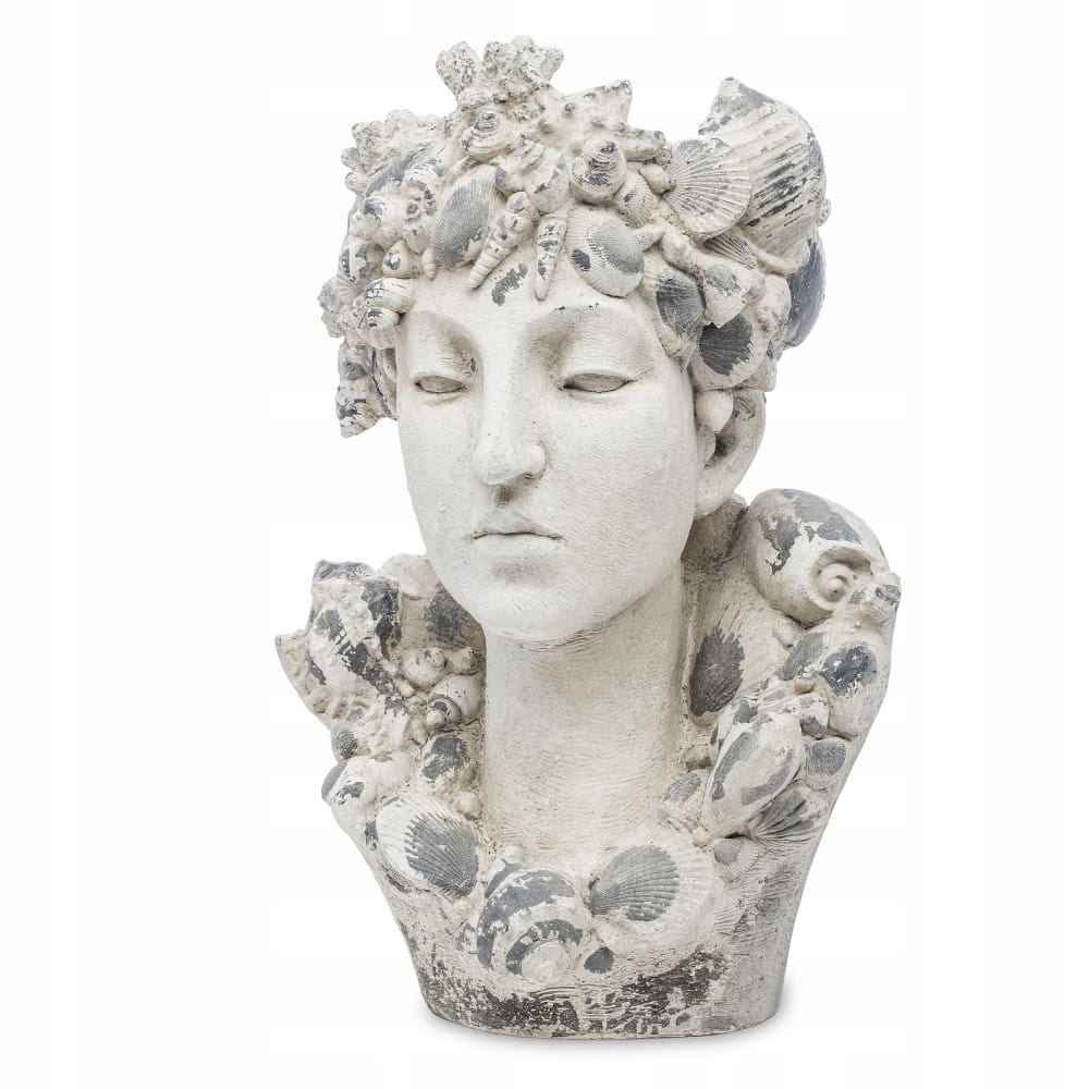  цветочного горшка серая голова декоративная скульптура - Vroda