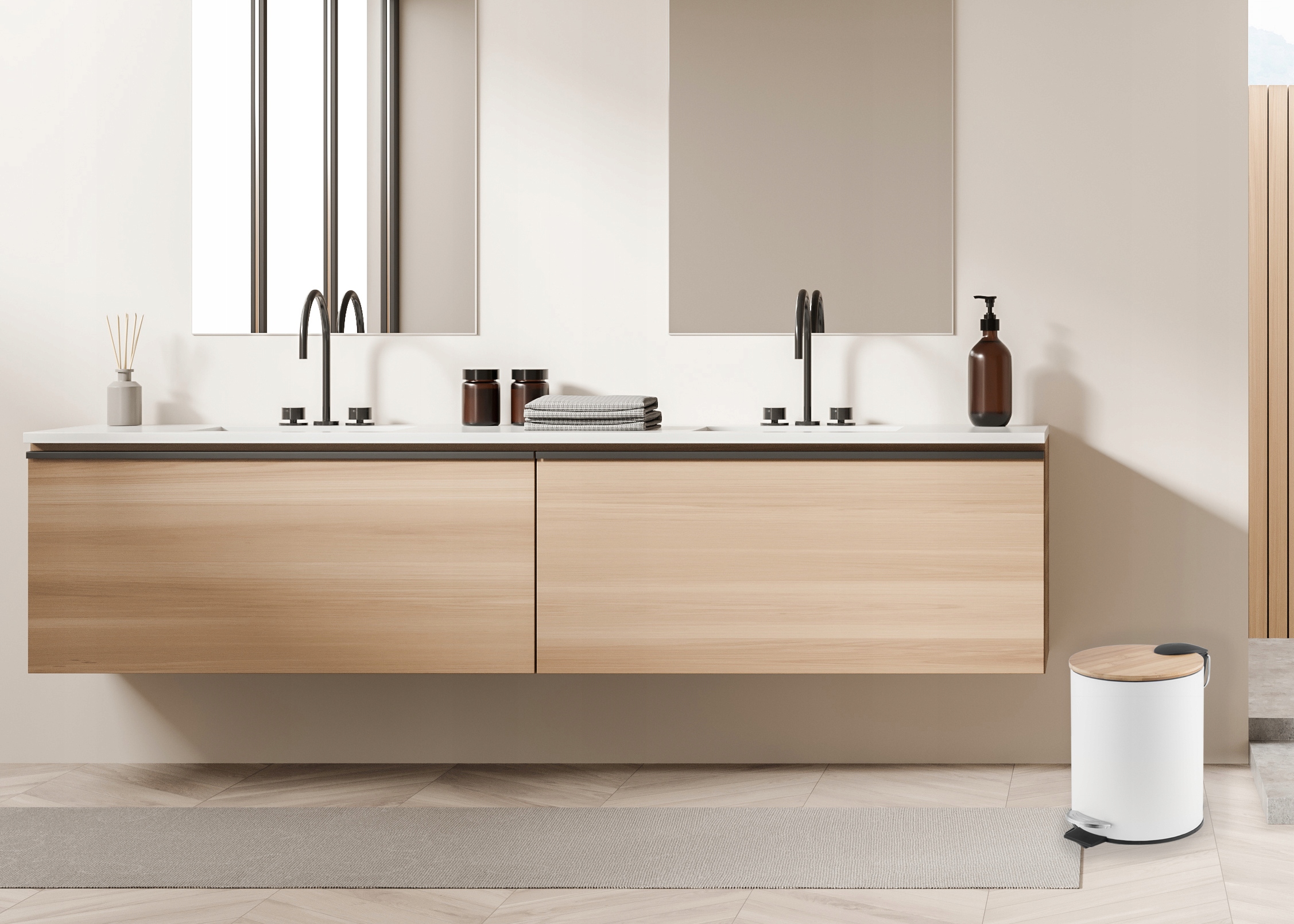 Kosz na śmieci łazienkowy 3l bambus SOFT CLOSE EAN (GTIN) 5904202143730