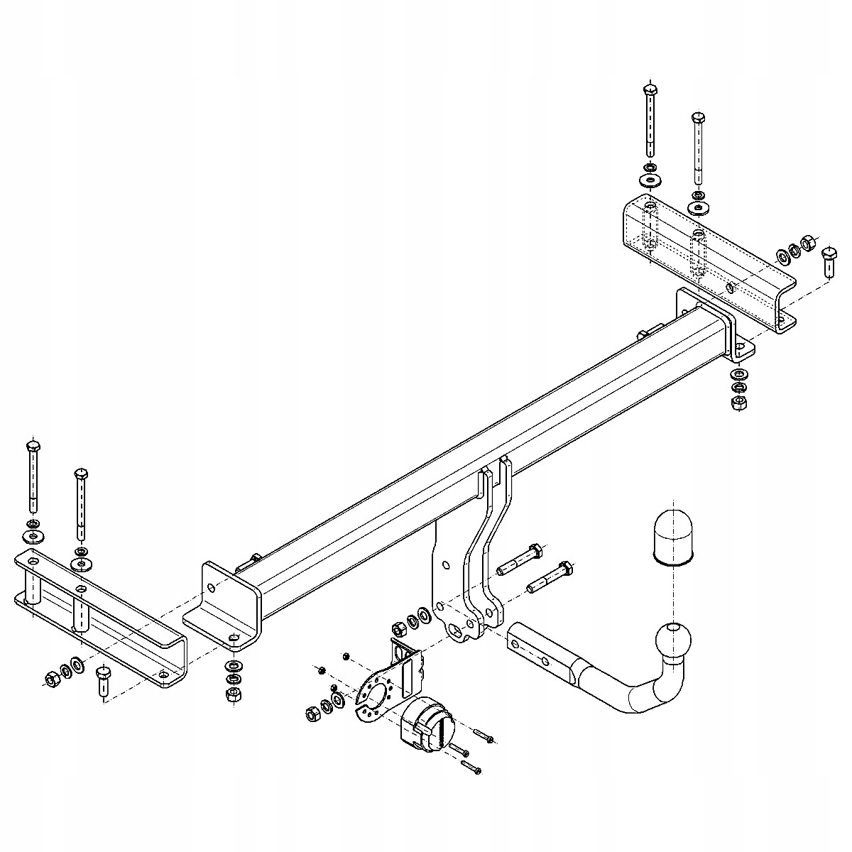 Hak holowniczy Porsche Macan 95B SUV od 14 MODUŁ WIĄZKA 13 PIN GRATIS Nowy Producent Steinhof