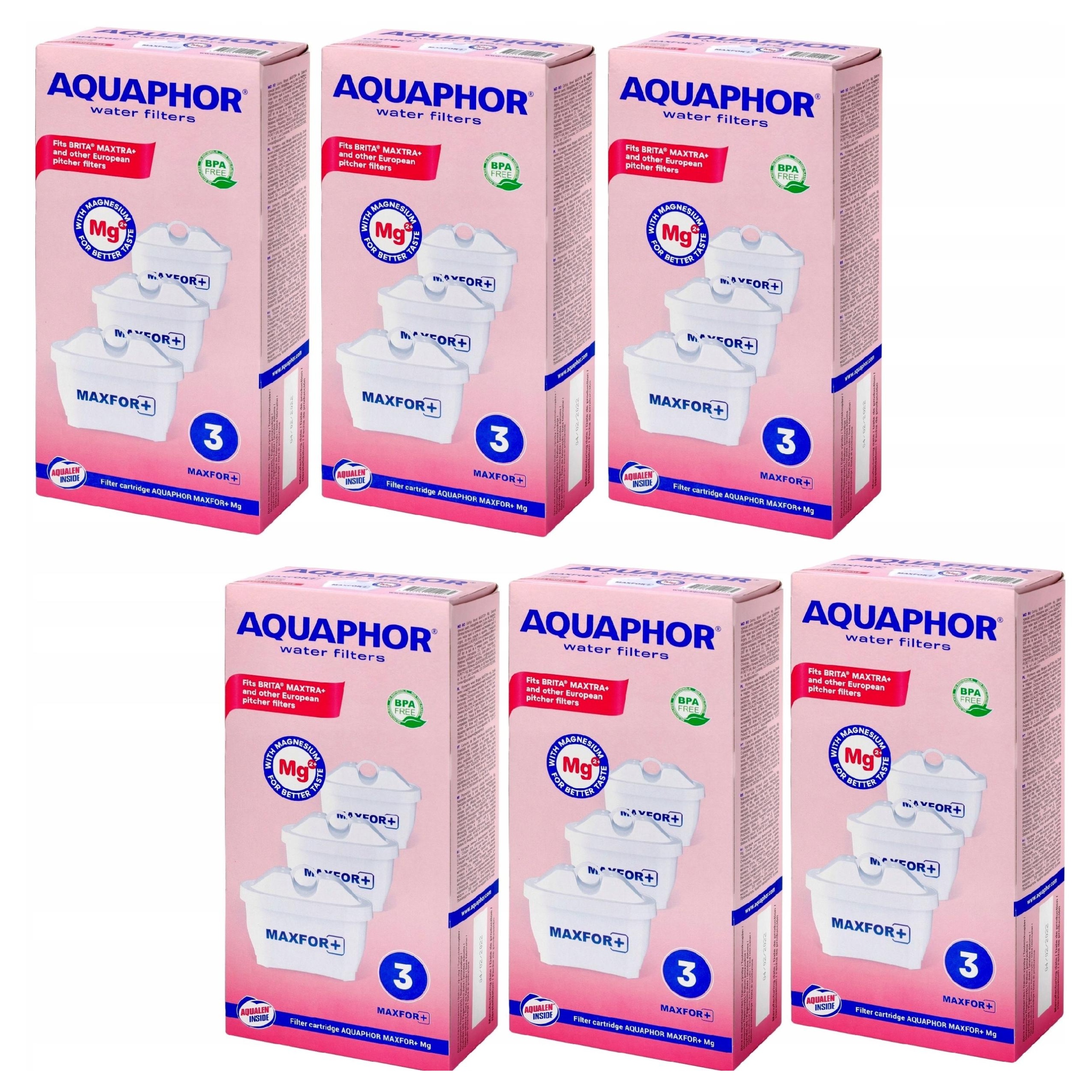 Aquaphor Maxfor+ Mg 18 ks Filtr s Vláknem Aqualen, Hořčík+