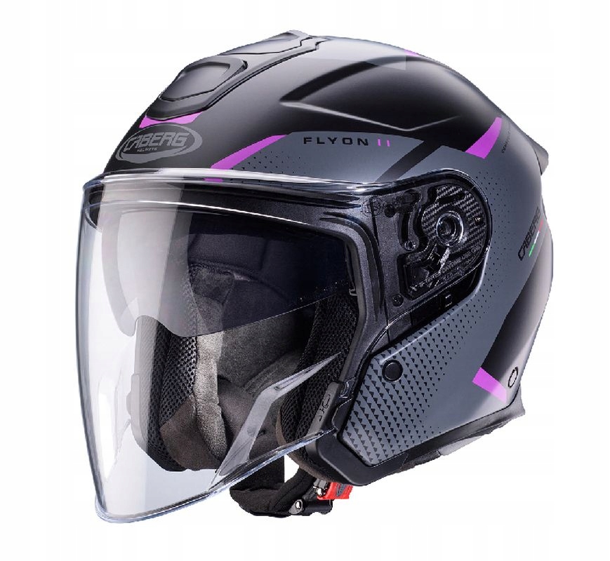 Prilba Caberg Flyon II S Boss Čierna matná/Sivá/Fuchsia