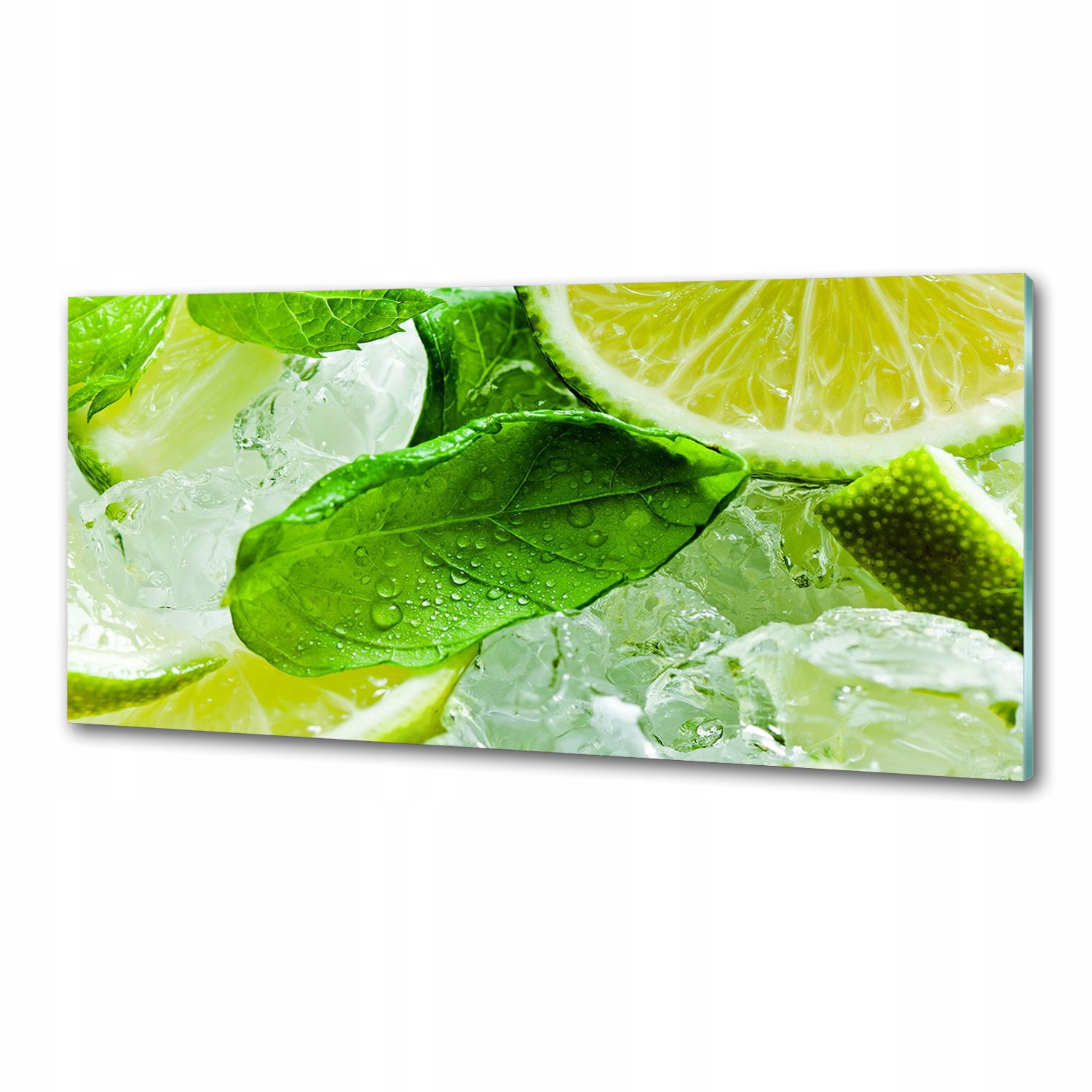 Panel do kuchyne Limetka s ľadom 125 x 50 cm Lepidlo