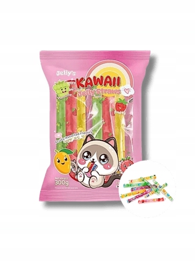 4x Kawaii Jelly Straws ovocné želé na lisování 15x20 g 300 g