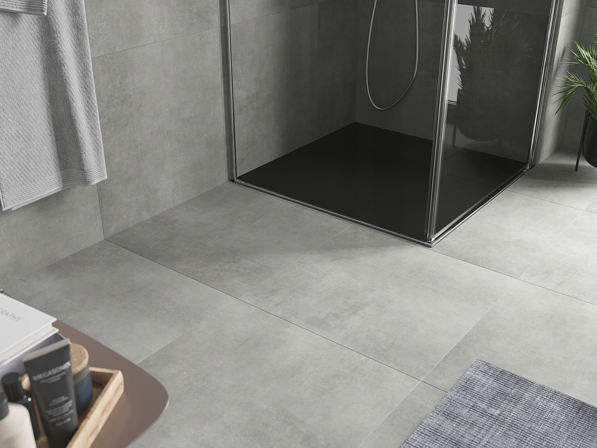 MEXEN HUGO BRODZIK KWADRATOWY SMC IMITACJA KAMIENIA 70 x 70 CM CZARNY Marka Mexen