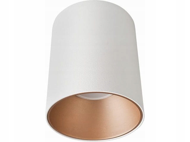 

Lampa sufitowa spot tuba biało-złota stała