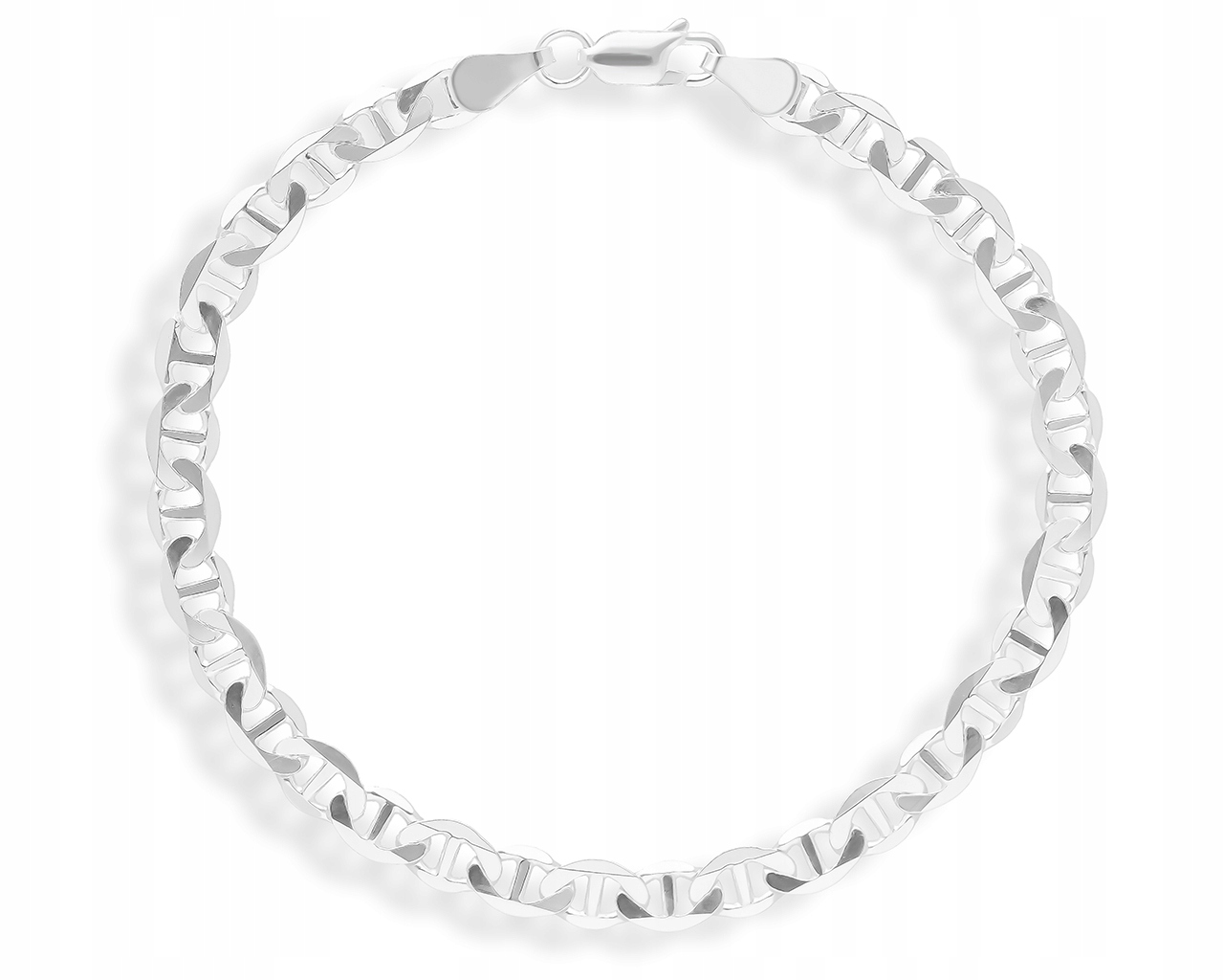 Stříbrný Pánský Náramek Splétaný Gucci Plná Široká délka 21 cm Stříbro pr.925