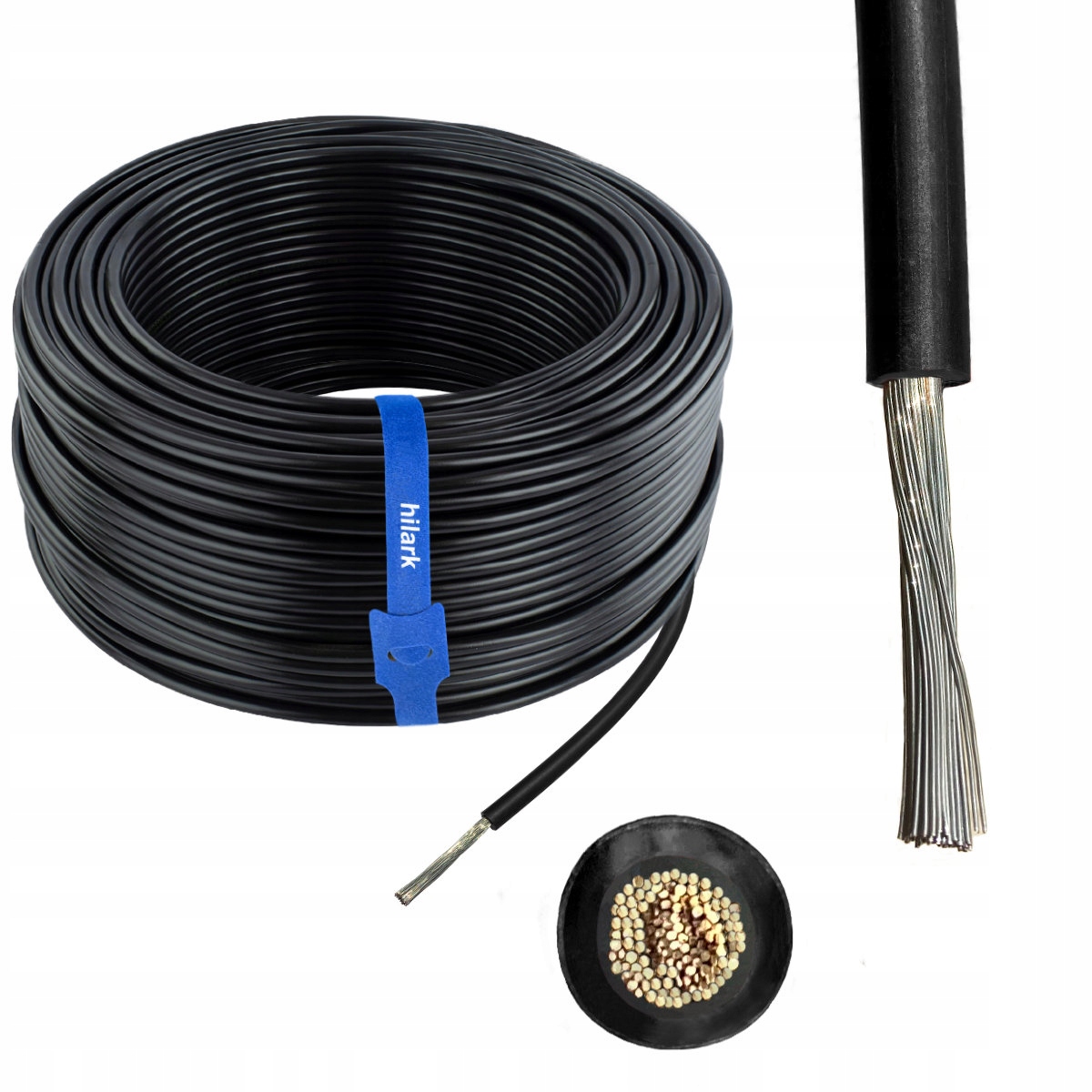 Solárny, Fotovoltaický Kábel H1Z2Z2-K 1x4mm² Čierny 75 m