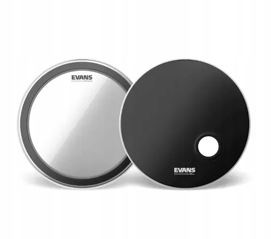 Evans Emad II Clear Emad Resonant Black 22"