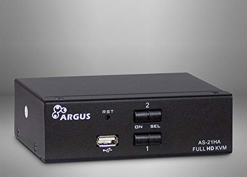 Inter-Tech AS-21HA HDMI przełącznik KVM Czarny