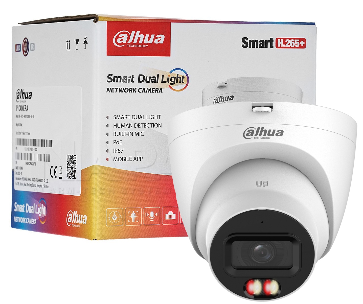 12Mpx Ip kamera IPC-HDW21249T-S-IL-0280B Dahua Dual Light Smd Plus