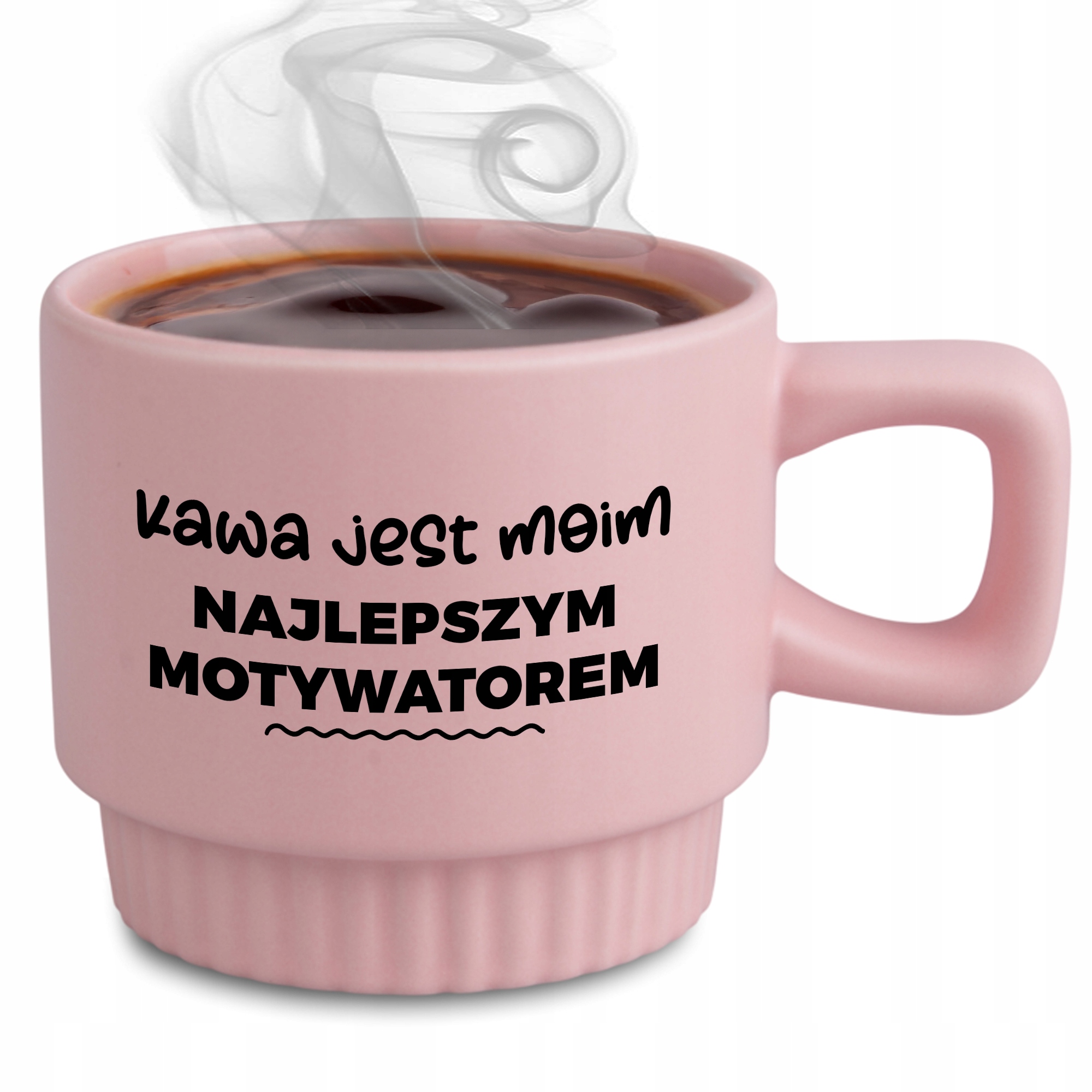 Ryflovaný hrnček Ružový Najlepší Motivátor Darček do kancelárie práce Korpo