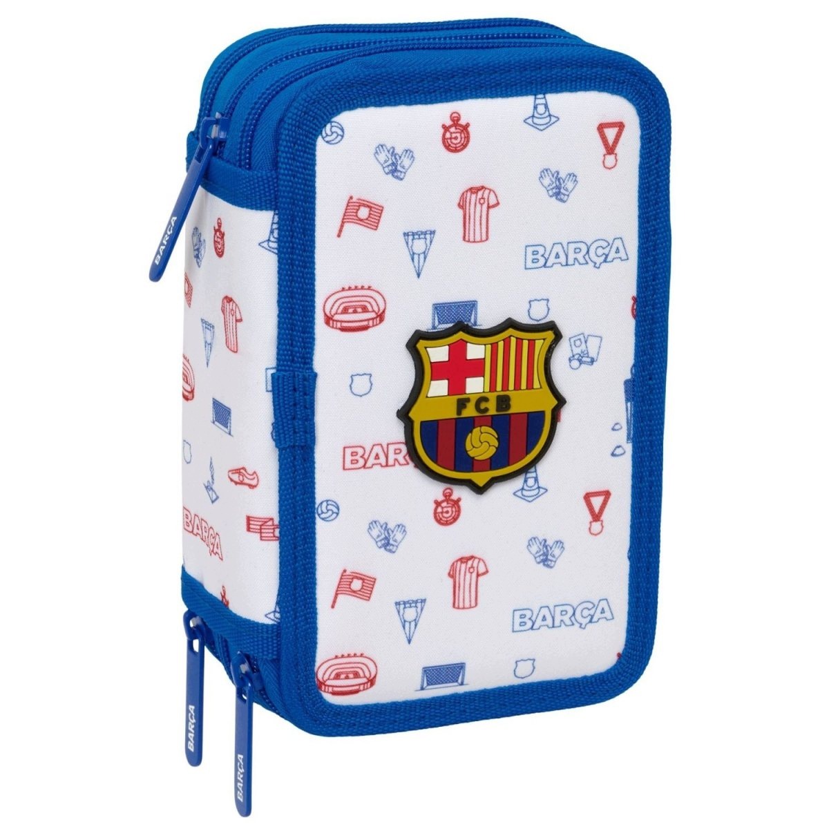 Fc Barcelona piórnik z wyposażeniem triple filled pencil case 37 pcs