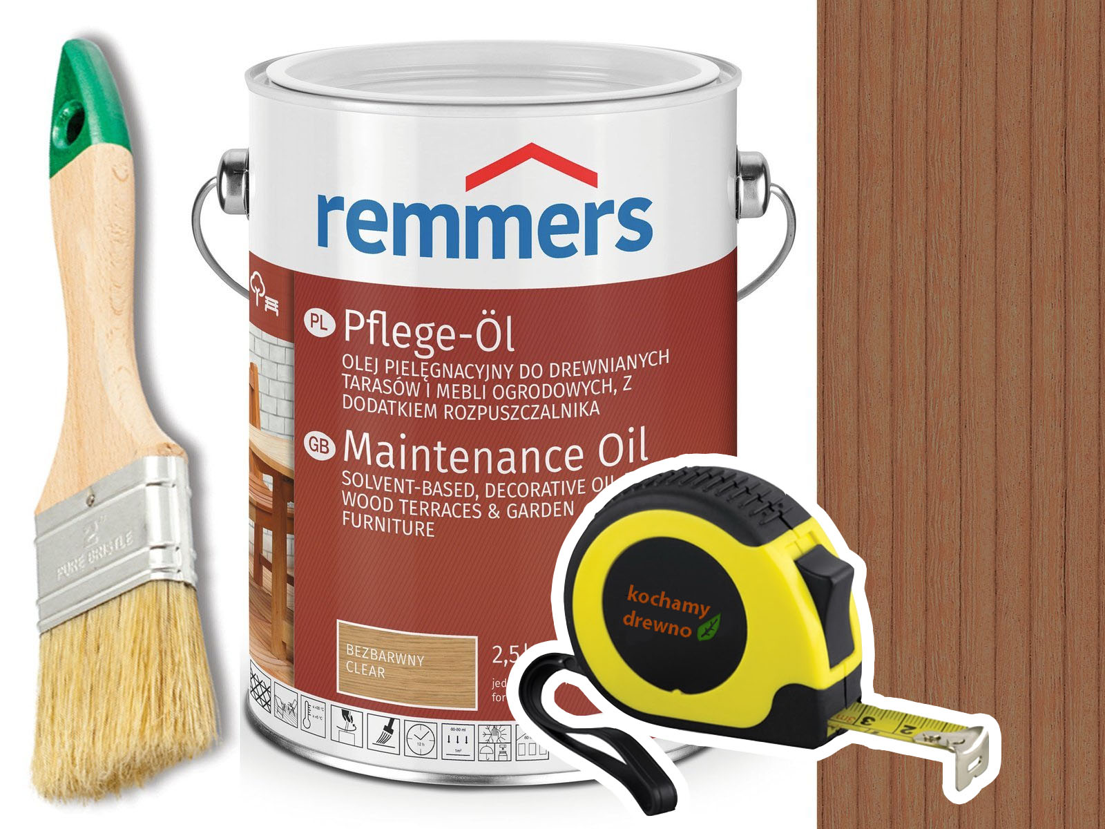 Remmers Pflege-Ol Olej do TARASÓW Bangkirai 2,5 L