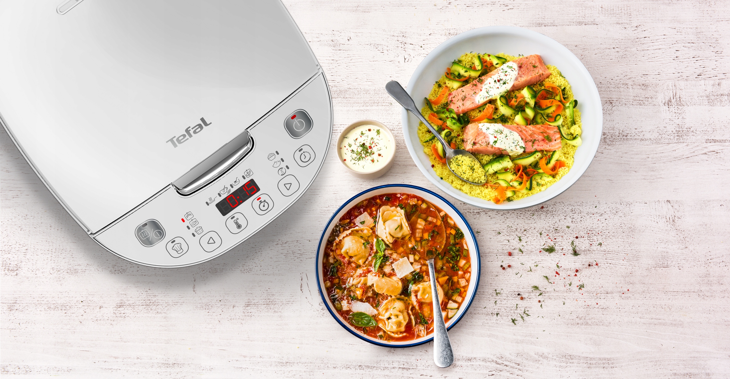 Multicooker TEFAL SimplyCook Plus RK6221E1 12w1 4l koszyk Moc 750 W