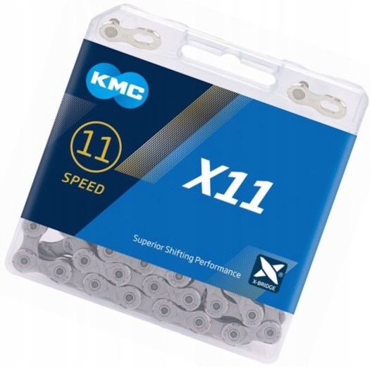 Łańcuch KMC X11 szary x114 ogniw box