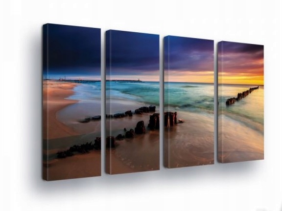 Obraz 120x80 Úsvit západ more pláž krajina príroda pokoj farby oblohy