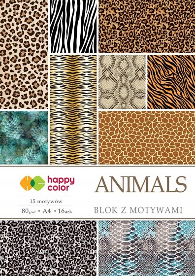 

Happy Color blok kreatywny z motywami Animals A4