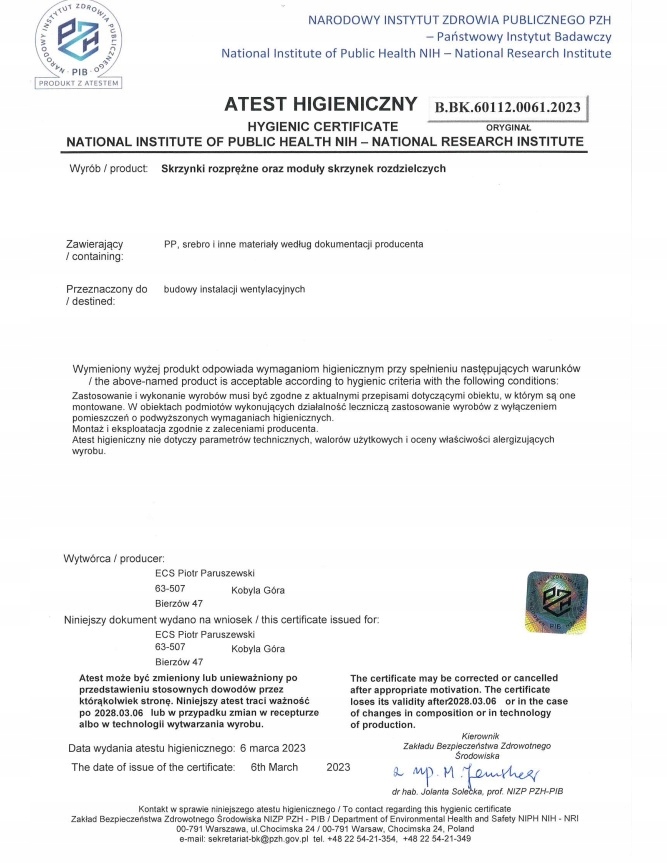 Moduł główny otwarty 160mm MAX-VENT dodatek srebra Marka inna