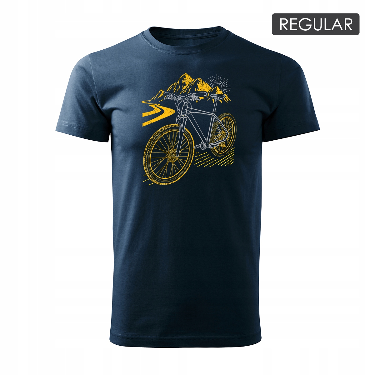 

Koszulka rowerowa na rower z rowerem Mtb Góry