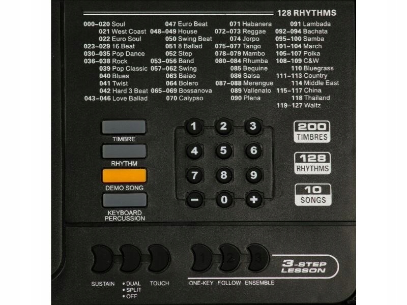 KEYBOARD ORGANY 61 KLAWISZY ZASILACZ MK-812 Waga produktu z opakowaniem jednostkowym 0.15 kg