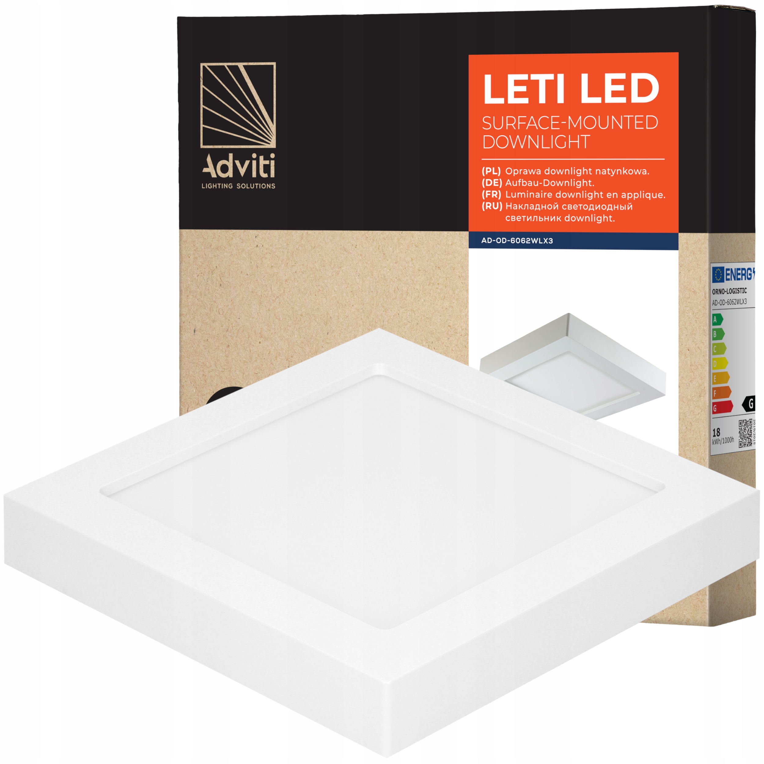 

Plafon Led Panel Natynkowy Sufitowy 18W Neutralny