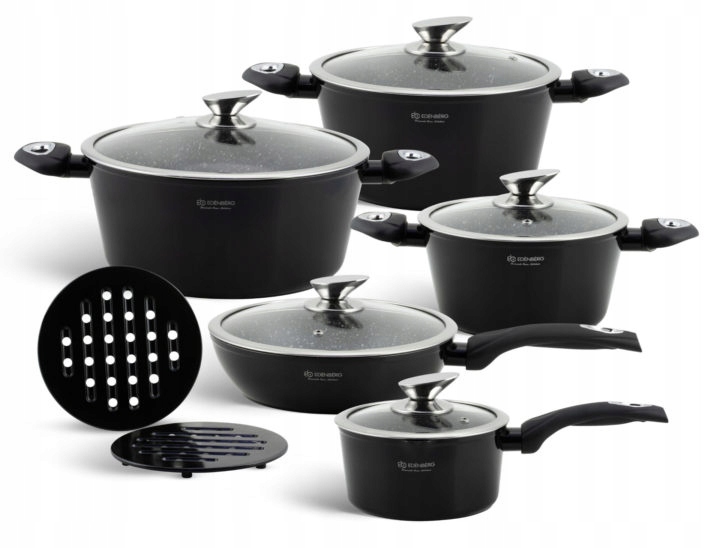 

Zestaw Garnków Marmurkowych 12EL Indukcja Patelnia