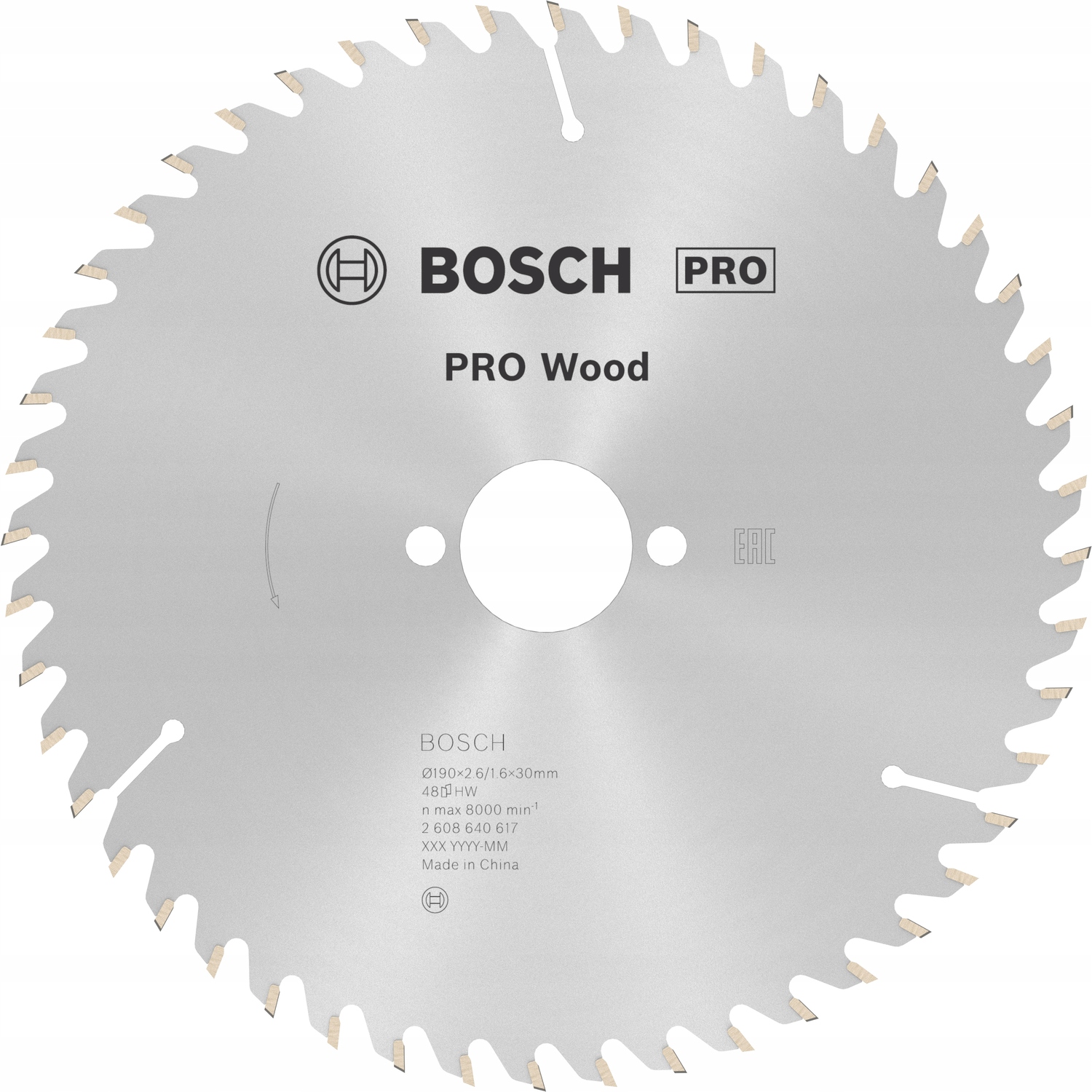 Tarcza pilarska Pro Wood 190/30/2,6 MM 48Z Bosch 2608640617