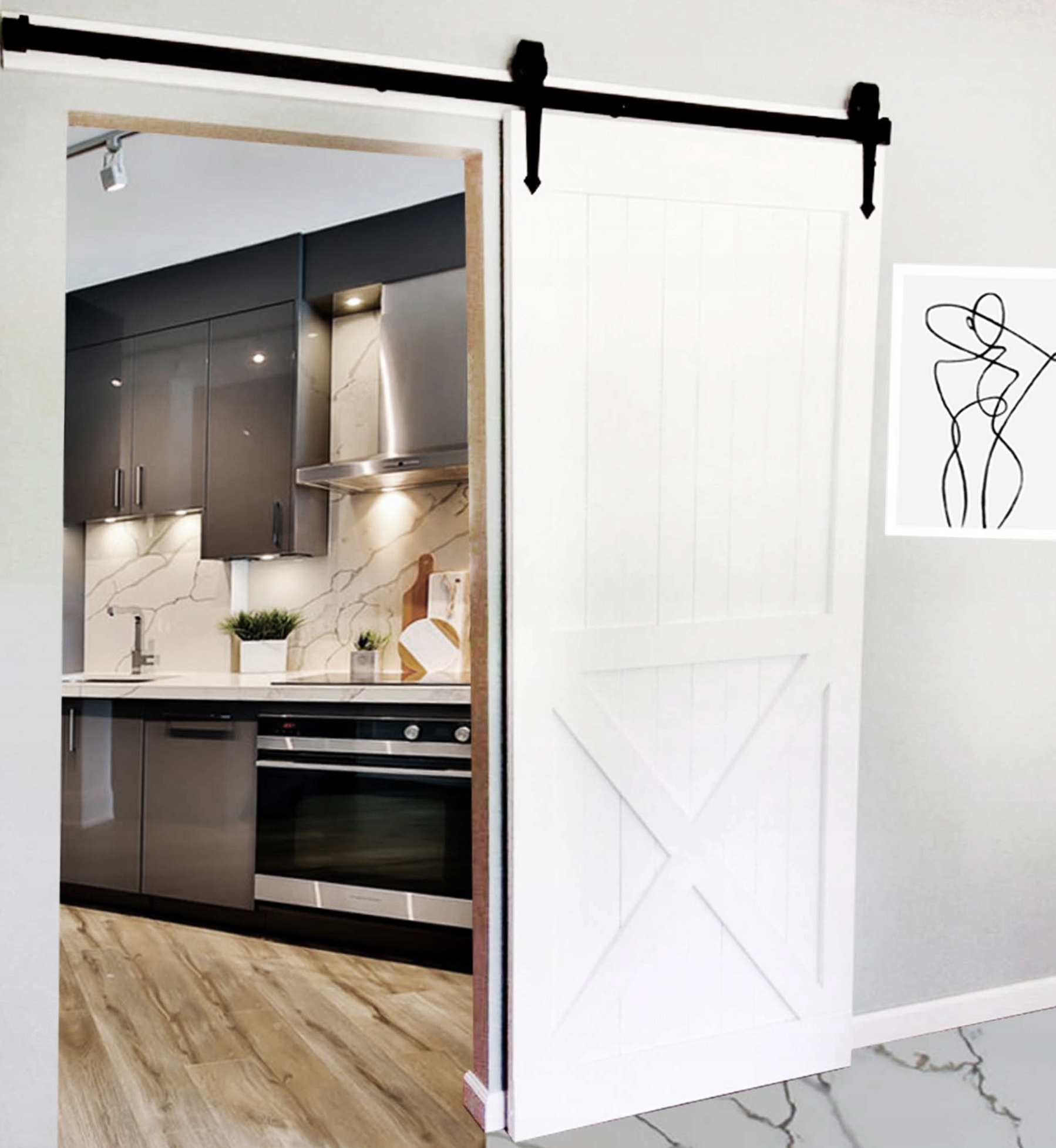 System drzwi przesuwnych BARN DOOR strzała 2m Marka inna